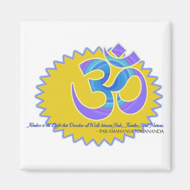The Om Aum Symbol Paramahansa Yogananda Quote Magnet (Front)