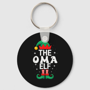 The Oma Elf Funny Christmas Matching Family Group Key Ring