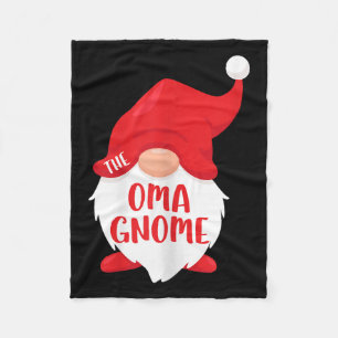 The Oma Gnome Matching Christmas Gnome Shirt  Fleece Blanket