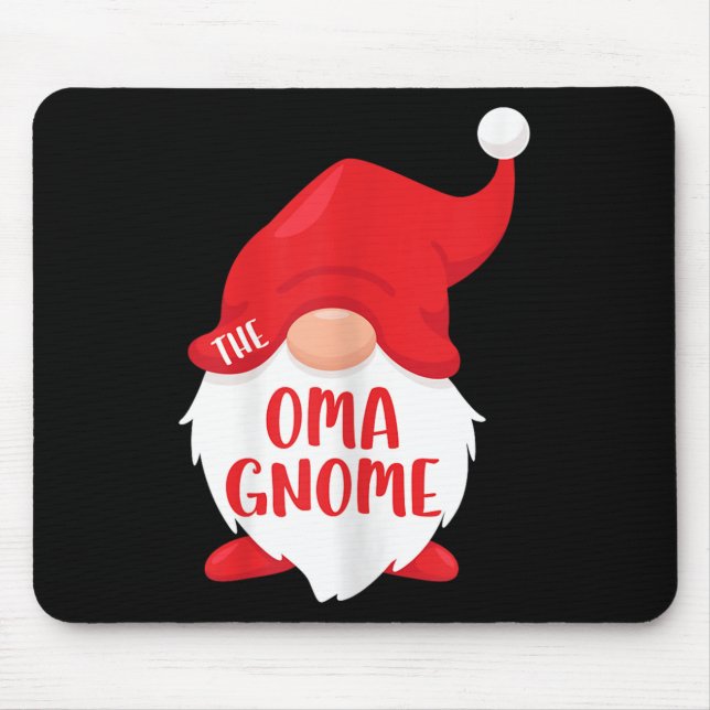 The Oma Gnome Matching Christmas Gnome Shirt  Mouse Mat (Front)