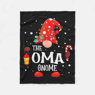 The Oma Gnome Matching Family Christmas Gnome Paja Fleece Blanket