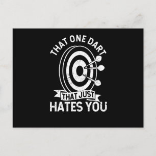The one dart that just hates you Funnier Postcard