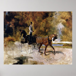 The one horse Carraige by Toulouse-Lautrec Poster