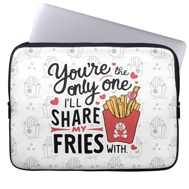 The one I’ll Share My Fries With Funny Valentines Laptop Sleeve (Front)