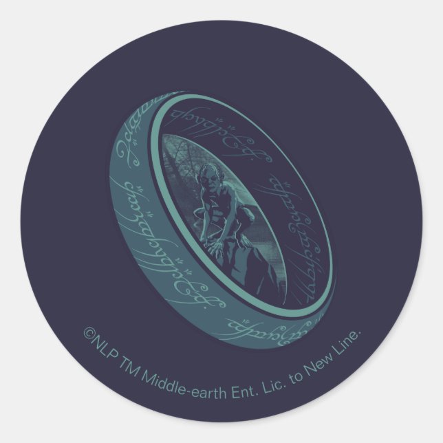 THE ONE RING™ GOLLUM™ Graphic Classic Round Sticker (Front)