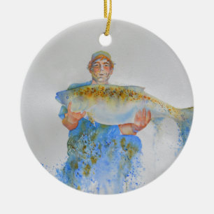 The One That Didn't Get Away Ceramic Tree Decoration