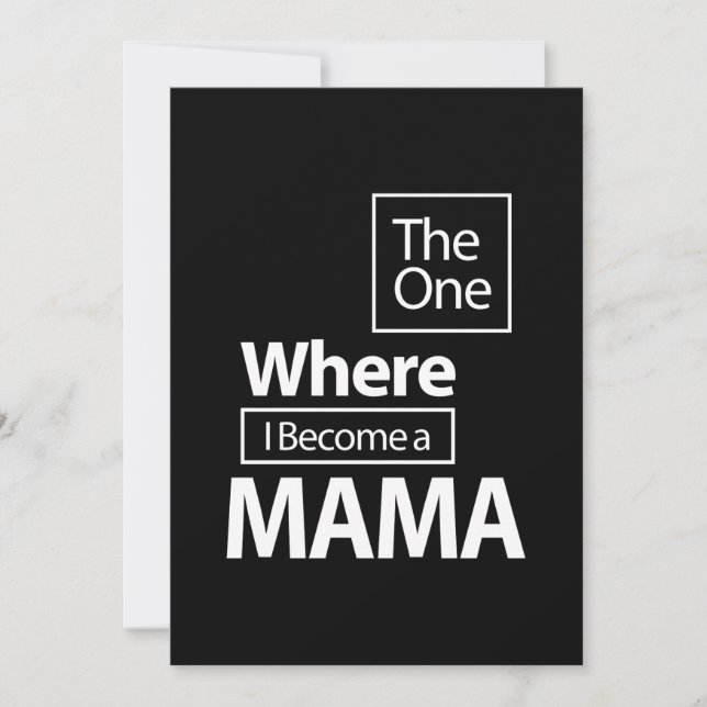 The One Where I Become a Mama Mother Gift Thank You Card (Front)
