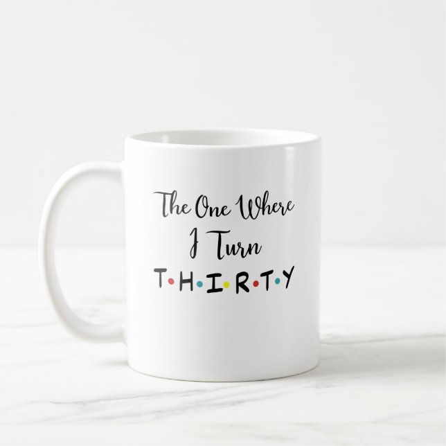 The One Where I Turn Thirty Forty Fifty Twenty  Coffee Mug (Left)