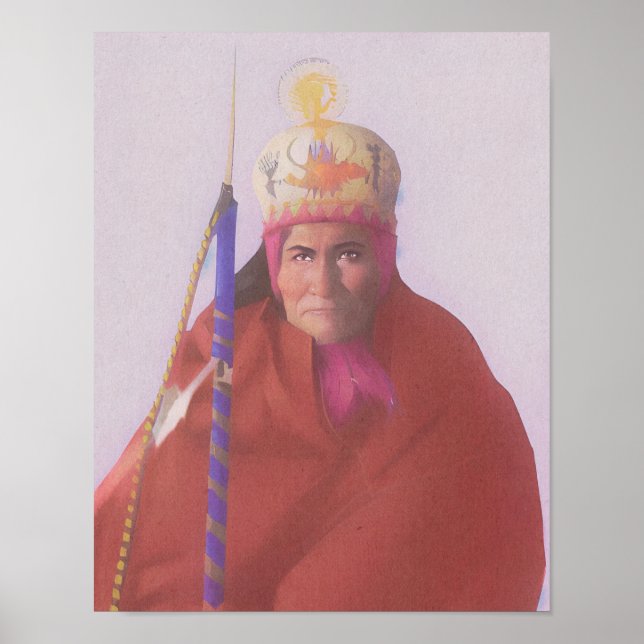 The One Who Yawns Native American Art Print (Front)