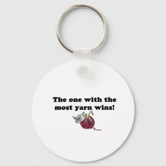 The One With The Most Yarn Wins Key Ring