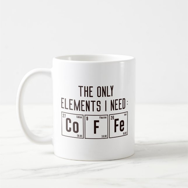 The Only Elements I Need Coffee Mug (Left)