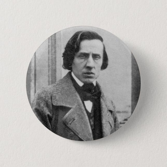 The Only Known Photograph of Frederic Chopin 6 Cm Round Badge (Front)