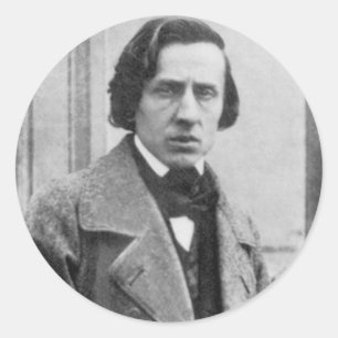 The Only Known Photograph of Frederic Chopin Classic Round Sticker