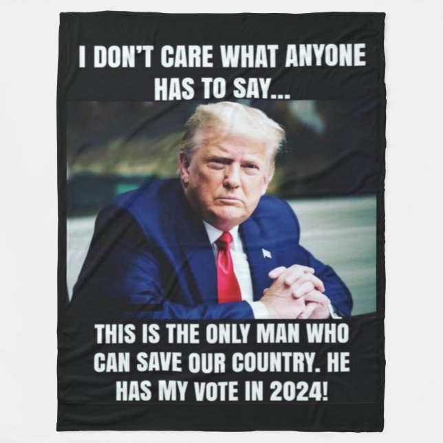 The ONLY MAN THAT CAN SAVE US Fleece Blanket (Front)