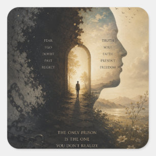 The Only Prison Is the One You Don't Realise   Ins Square Sticker
