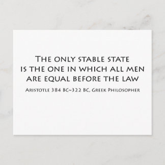 "The only stable state is the one in which... Postcard