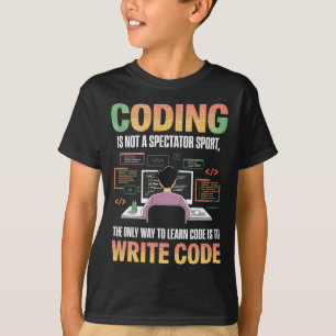 The Only Way To Learn Code Is To Code It Computer T-Shirt