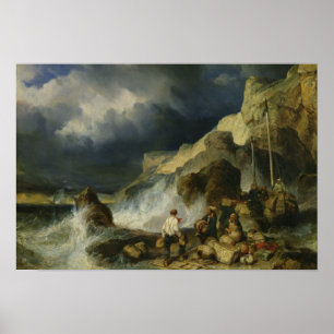 The Onslaught of the Smugglers, c.1837 Poster