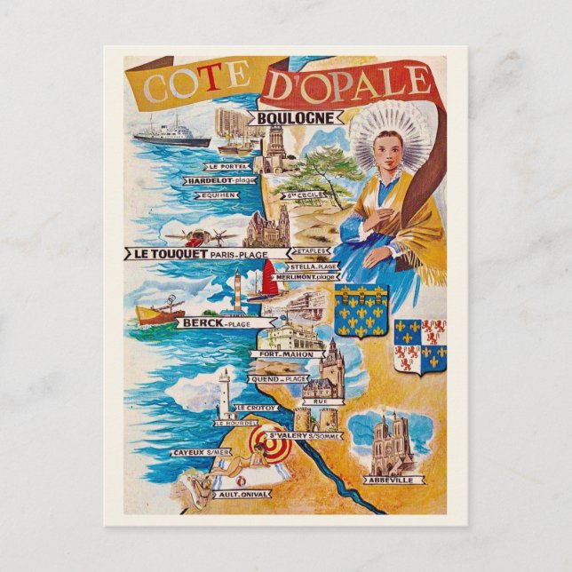 The Opal Coast of France Postcard (Front)