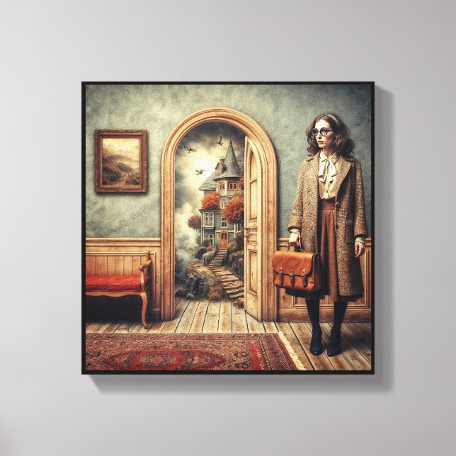 The Open Door" Contemporary Art Canvas Print (Front)