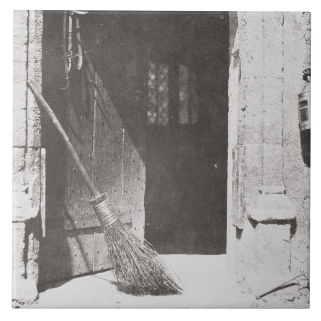 The Open Door, March, 1843 (b/w photo) Tile (Front)