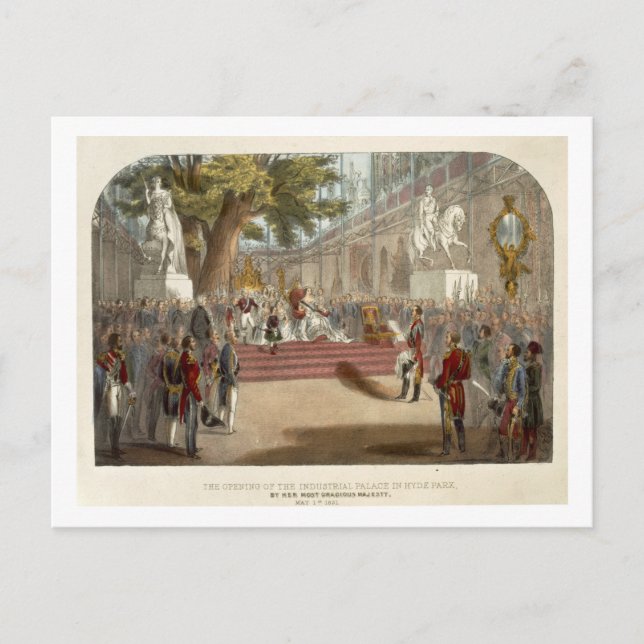 The Opening by Queen Victoria of the Industrial Pa Postcard (Front)