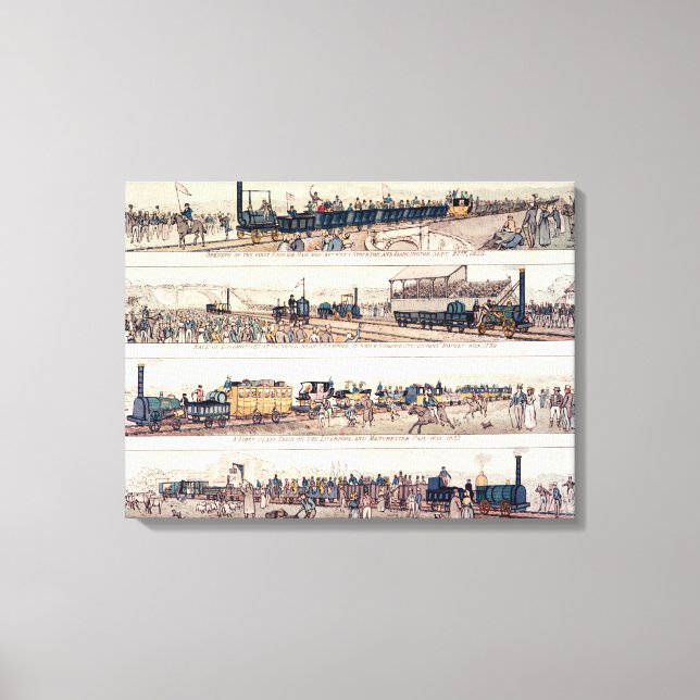 The opening of Stockton and Darlington Canvas Print (Front)