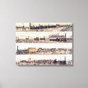 The opening of Stockton and Darlington Canvas Print