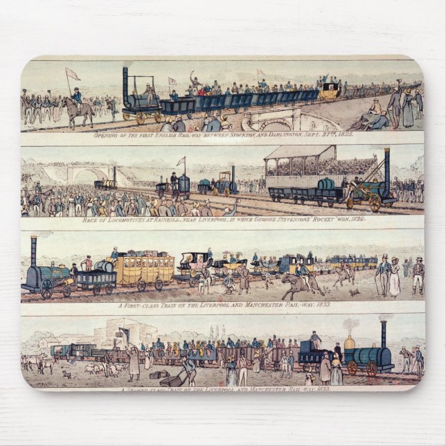 The opening of Stockton and Darlington Mouse Mat (Front)