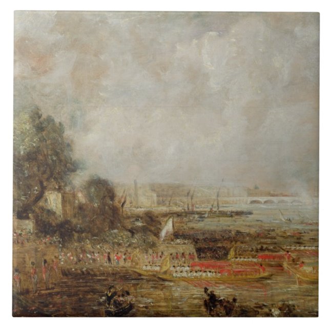 The Opening of Waterloo Bridge, c.1829-31 (oil on Tile (Front)