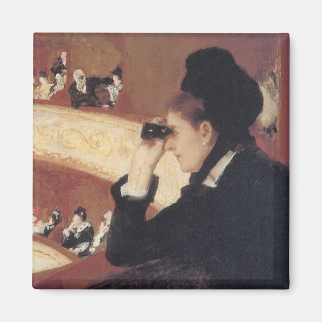 The Opera by Mary Cassatt, Vintage Impressionism Magnet (Front)