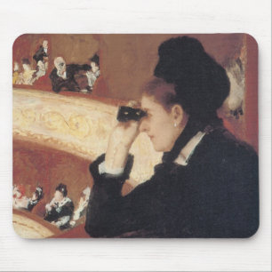 The Opera by Mary Cassatt, Vintage Impressionism Mouse Mat