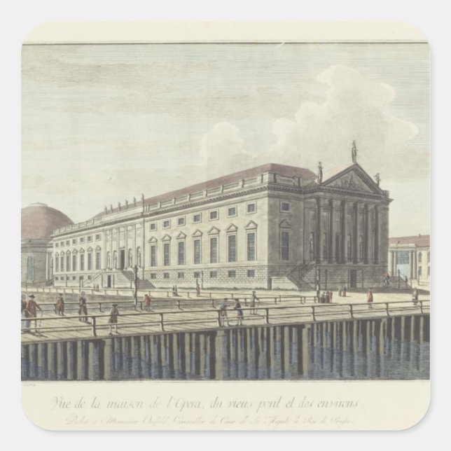 The Opera House, Berlin Square Sticker (Front)