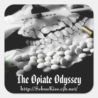 The Opiate Odyssey "Gear" Stickers! Square Sticker