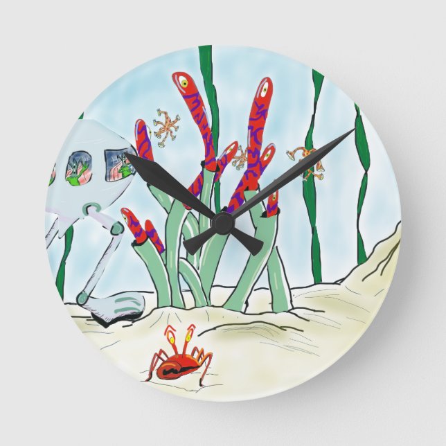 The optician's nightmare round clock (Front)