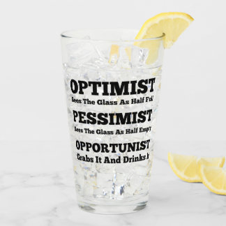 The Optimist, The Pessimist & The Opportunist Glass