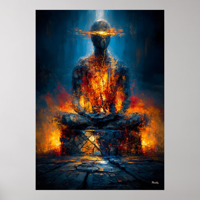 The Oracle Without a Face Monumental Expressionist Poster (Front)