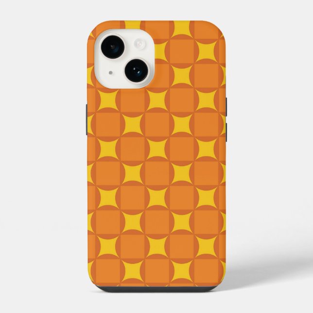 The Orange 70's year styling circle iPhone Case (Back)