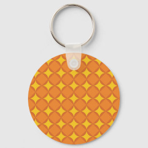 The Orange 70's year styling circle Key Ring