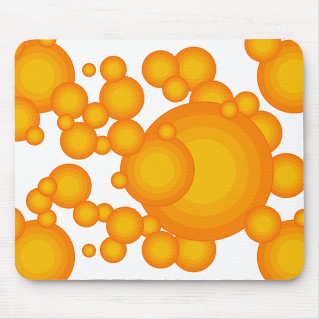 The Orange 70's year styling Mouse Mat (Front)