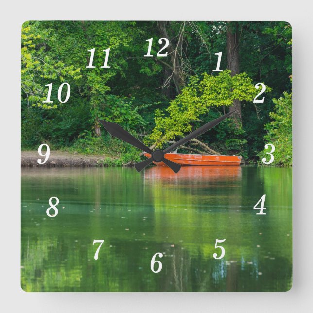 The Orange Boat Wall Clock (Front)
