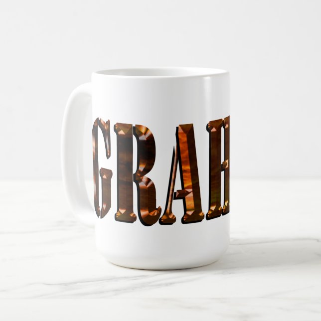 "The Orange Dimension Name of Graham" Coffee Mug (Front Left)
