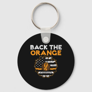 The Orange Sunflower Us Flag Leukaemia Awareness S Key Ring