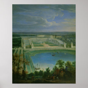 The Orangery and the Chateau at Versailles, 1696 Poster