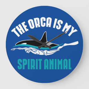 The Orca is my spirit animal Large Clock