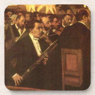 The Orchestra of Opera by Edgar Degas, Vintage Art Coaster