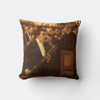 The Orchestra of Opera by Edgar Degas, Vintage Art Cushion