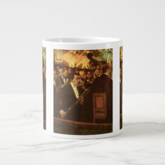 The Orchestra of Opera by Edgar Degas, Vintage Art Large Coffee Mug