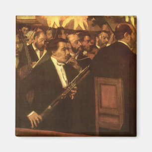 The Orchestra of Opera by Edgar Degas, Vintage Art Magnet