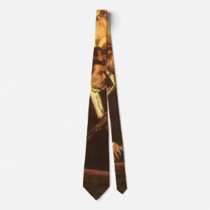 The Orchestra of Opera by Edgar Degas, Vintage Art Tie